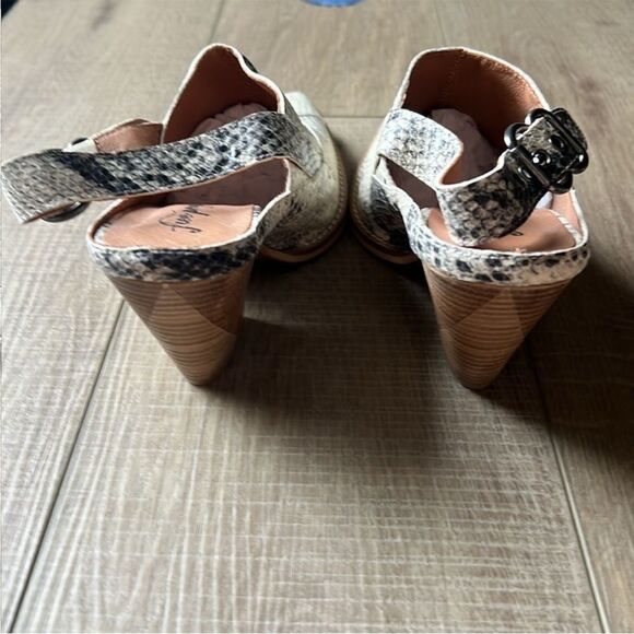 Free People Silverton Snake Print Western Leather Slingback Mules US 10 - Picture 4 of 10
